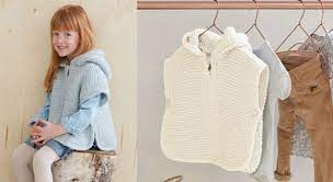 Le Poncho Tricote Pour Enfant Poncho Tricot Tricot Tricot Fillette