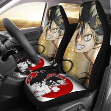 Asta Face Black Clover Anime Car Seat Covers Nh10 Wear Wanta Seat cover connection for your car, truck or suv : asta face black clover anime car seat