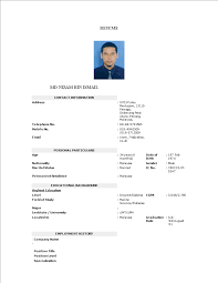 Formal Resume Format Templates At Allbusinesstemplates Com