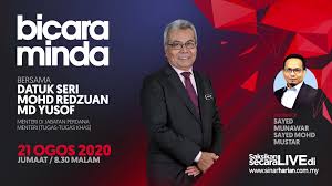 Redzuan yusof and his former deputy, datuk dr. Sinar Harian Live Bicara Minda Bersama Datuk Seri Mohd Redzuan Md Yusof Facebook