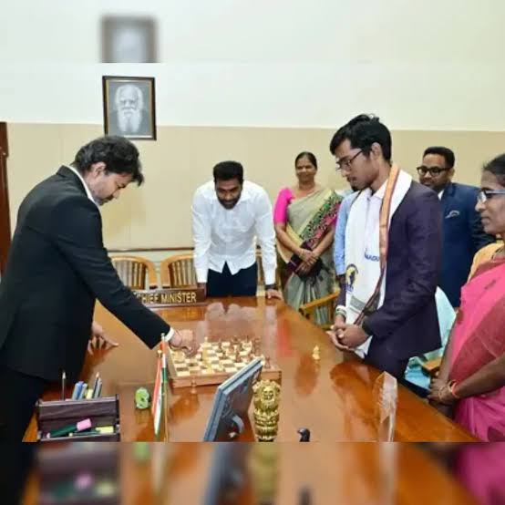 Tamil Nadu CM Vijay honours chess champion Praggnanandhaa with Rs 50 lakh, loses game to GM - The Economic Times