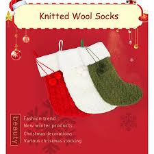 Have a holly, jolly, christmas,it's the best time of the year.one thing i know, they'll. Christmas Stocking Knitting Sock With Pompom Santa Claus Candy Gift Bag Xmas Tree Hanging Decoration For Home Holiday Walmart Canada