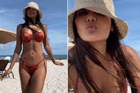 Uff Esha Gupta Oozes Sensuality in Tiny Orange Bikini at Miami Beach Fans  Say Indian Angelina Jolie