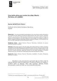 Casca de cultură poemul săptămânii. Pdf Una Bella Alma Por Entre Los Dias Marin Sorescu En Catalan