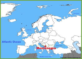 Montenegro On Europe Map Montenegro Location On The Europe Map