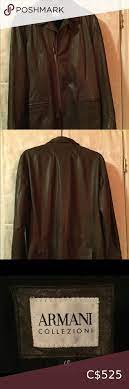 Armani Collezione Leather Overcoat Armani Jacket Lightweight Shirts Overcoats
