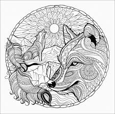 See more ideas about moon mandala, mandala, body art tattoos. Howling Wolf At Moon Mandala Coloring Page For Adult Coloringbay