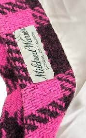 Mildred Warner pink and black plaid vintage 1960s coat