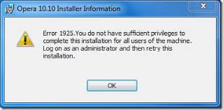 Download opera for windows pc, mac and linux. Opera 10 10 Installation Error Code 1925 Techyv Com
