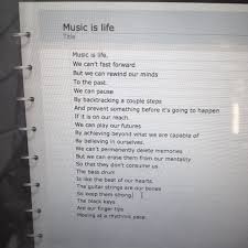 Poem I Write Called Music Is Life Music Is Life Life Writing