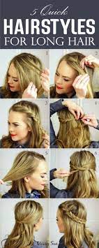 Easy Hairstyles Back To School Easyhairstyles Easy Hairstyles Long Thin Hair Long Hair Styles