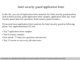 We did not find results for: Hotel Security Guard Application Letter