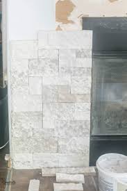 Removable (moveable) electric fireplace // say not sweet anne Gorgeous Diy Faux Stone Fireplace Makeover Domestically Speaking