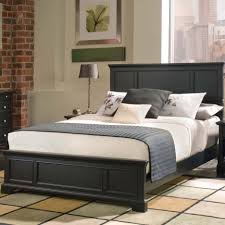 Black Glaze Wooden Double Bed Frame With White Bedding Set And Gray Blanket Plus High Headboard Placed On Bedroom Sets Queen Black Bedroom Sets Black Queen Bed