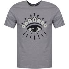 Pale Grey Tonal Eye Logo T Shirt