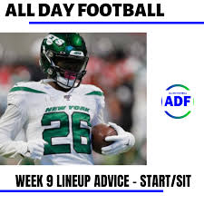 Fantasy Football Week 9 Lineup Advice Start Sit Fantasy Football Fantasy Football Guide Football