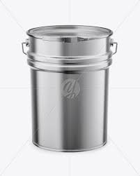 20l Metallic Paint Bucket Mockup In Bucket Pail Mockups On Yellow Images Object Mockups Paint Buckets Metallic Paint Mockup Free Psd