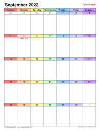 September 2022 Calendar Templates For Word Excel And Pdf
