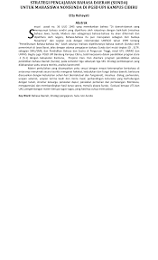 Contoh warta bahasa sunda tentang olah raga dan kegiatan sekolah. Pdf Strategi Pengajaran Bahasa Daerah Sunda Untuk Mahasiswa Nonsunda Di Pgsd Upi Kampus Cibiru