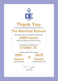 It's hard to pin down exactly why participation in the duke of edinburgh award is so worthwhile. The Warriner School Duke Of Edinburgh Dofe Award Scheme Dofemanager Warriner Oxon Sch Uk