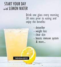 The Benefits Of Lemon Water The Indian Spot Lemon Water Benefits Lemon Detox Water Lemon Water