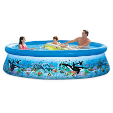 Intex 10ft X 30in Ocean Reef Easy Set Pool Set With Filter Pump Easy Set Pools Portable Swimming Pools Inflatable Swimming Pool