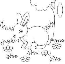 Cute Bunny Coloring Page | Free Printable