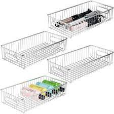 Maybe you would like to learn more about one of these? Buy Mdesign Metal Bathroom Storage Organizer Basket Bin Farmhouse Wire Grid Design For Cabinets Shelves Closets Vanity Countertops Bedrooms Under Sinks Large 4 Pack Chrome Online In Indonesia B07ntw5yzd