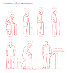 Walking Assistive Cane Dimensions Drawings Dimensions