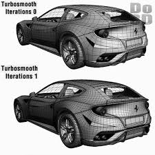 Ferrari Ff 2013 3d Model Max Obj 3ds Fbx 3d Model Model Wireframe