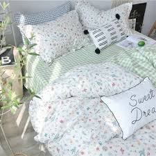 Rural Fresh Bedding Set Little Flower Pattern Bedclothes Modern Simple 4pcs Duvet Cover Set Bed Linens Luxury Fresh Bedding Simple Bed