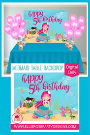5th Birthday Theme Ideas For Boy Mermaid Table Backdrop Under The Sea Background Photo Booth Mermaid Birthday Party Theme Budget Kids Birthday Party Kids Birthday Party Crafts Kids Birthday Party Activities