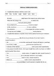 Research on the use of modal verbs in these two sections of the research article has been conducted using corpus tools for text retrieval and analysis. Modal Verbs Exercises Esl Worksheet By Emece