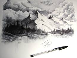 Gambar pensil sederhana updated their profile picture. 100 Gambar Sketsa Pemandangan Alam Pantai Gunung Desa Air Terjun
