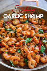4 Minutes Spicy Garlic Shrimp Recipe Video Seonkyoung Longest Recipe Spicy Garlic Shrimp Garlic Shrimp Recipe Spicy Recipes