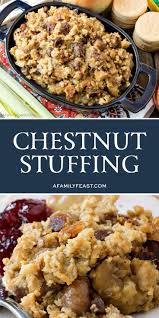 A Classic Chestnut Stuffing Made With Milk Crackers Sourdough Bread Apples And Of Course Chest Chestnut Stuffing Recipe Chestnut Stuffing Chestnut Recipes