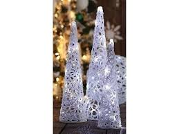 To ensure the best fake tree for your home, measure the spot where you plan to. Set Of 3 White Pre Lit Led Iced Cone Tabletop Christmas Trees 21 Newegg Com