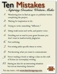 Ten Mistakes Aspiring Creative Writers Make Writing Words Book Writing Tips Writing A Book