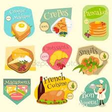 See more of la cocina francesa on facebook. Conjunto De Etiquetas De Comida Francesa Ilustracion De Stock French Food Food Labels Famous French Food