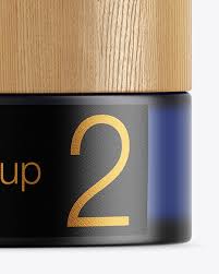 Download Frosted Blue Glass Cosmetic Jar Mockup In Jar Mockups On Yellow Images Object Mockups PSD Mockup Templates