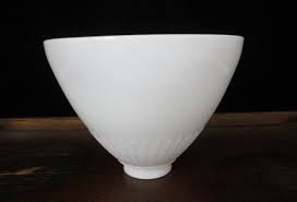 8 Glass Torchiere Light Shade For 2 25 Fitter White Smooth Diffuser Bowl Waffle Pattern Vintage Translucent Reflector Gl In 2020 Light Shades Glass Lamp Shade Glass