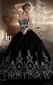 Black Gothic Wedding Dresses Ball Gown Embroidery Wedding Dress Long Bridal Gown Lace Up Christina Wu Wedding Dress Black Wedding Gowns Ball Gown Wedding Dress