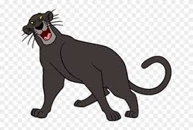Mowgli is cared for by a female wolf named raksha in the wolf pack led by akeela, although mowgli is different from the herd but mowgli is still considered a part of them. Bagheera Png Jungle Book Characters Bagheera Clipart 4237021 Pinclipart