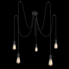 Ob man etwas sucht oder putzen möchte, die helle grundbeleuchtung ist sehr hilfreich. Hangeleuchte Mit 5 Pendel In Schwarz Mit Indirekter Aufhangung