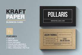 Our kraft business cards are the perfect choice for artisan businesses & printed on 300gsm naturally coloured brown kraft paper business cards. Kraft Paper Business Card Creative Photoshop Templates Creative Market