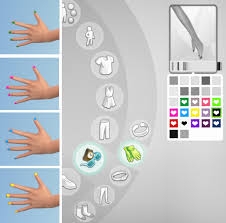 Colourful Nail Polish Sims 4 Custom Content Sims 4 Nails Sims 4 Custom Content Sims