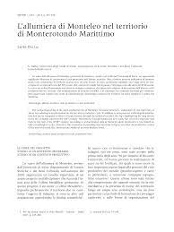 Criteri di classificazione dei costi 4. Pdf L Allumiera Di Monteleo Nel Territorio Di Monterotondo Marittimo