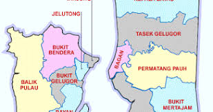 Zon metropolitan georgetown merangkumi sebahagian daripada kawasan selatan kedah kerana negeri pulau pinang adalah kecil (1048 km 2 ), iaitu hanya hampir separuh daripada keluasan daerah johor bahru iaitu 1816 km 2. Peta Pulau Pinang