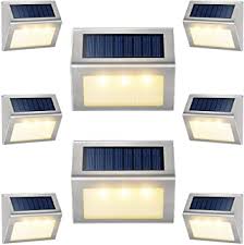 Roopure Newest Version Warm 8 Led Warm White Solar Deck Lights Outdoor Decorative Solar Step Lights Waterproof Lighting For Stair Garden Wall Paths Patio Decks Auto On Off 4 Pack Talkingbread Co Il