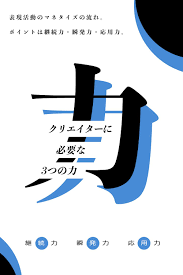 クリエイターとして生きるのに必要な3つの力 キャンペーンポスター デザイン 仕事 クリエイティブなポスター